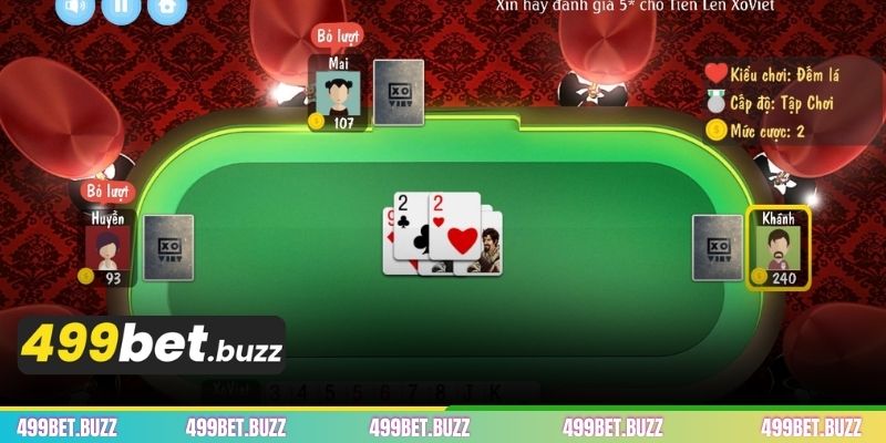 499BET-এ তিয়েন লেন তাস খেলা  খেলার সময় লক্ষণীয় বিষয়